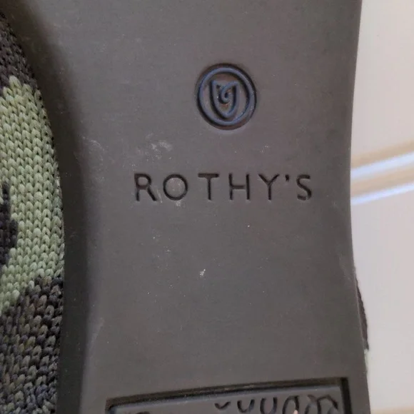 Rothy's Women's Size W7 The Point Green Camo Lightweight Slip On Flats China - Picture 9 of 10